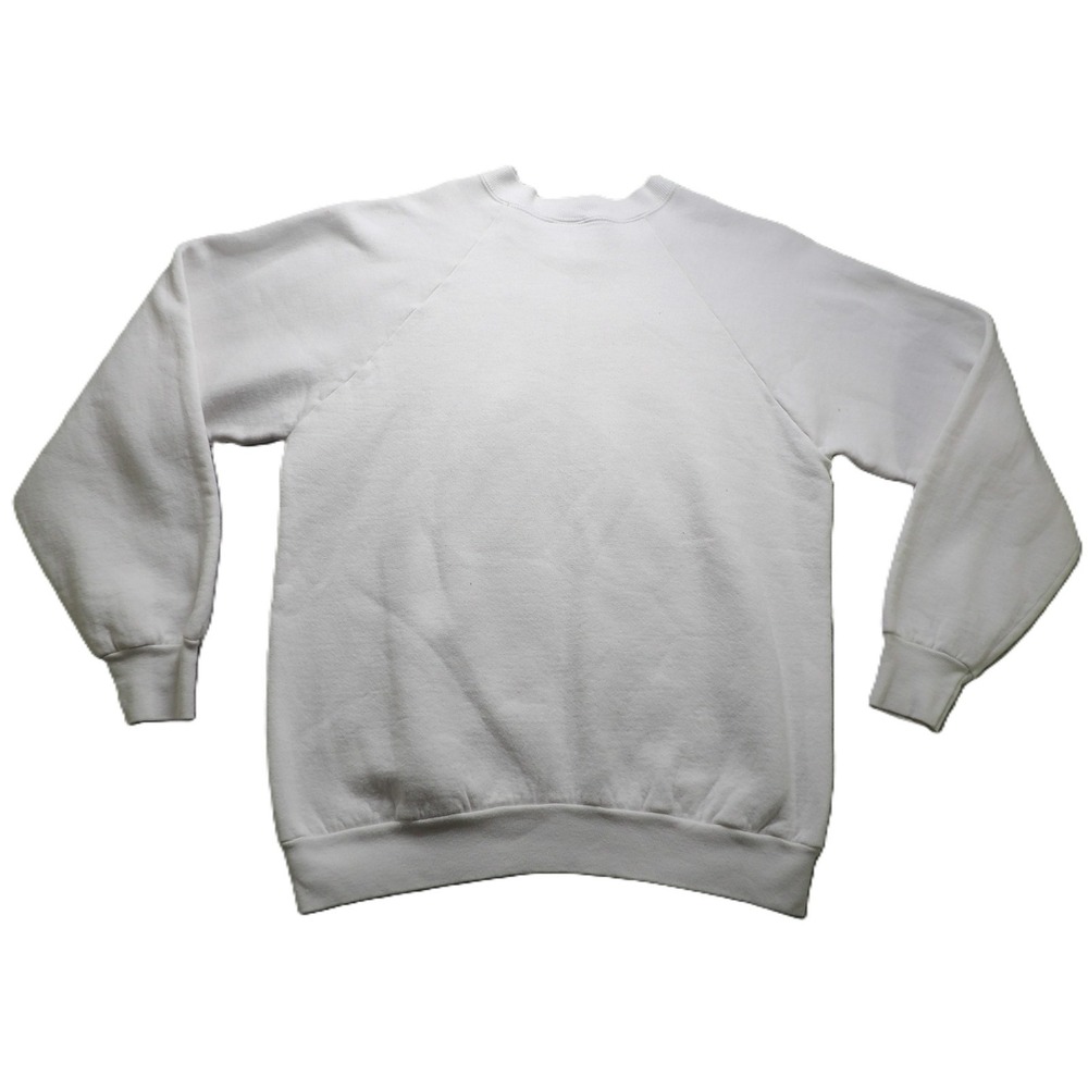 VTG 80s Fruit Of The Loom Birds Of A Feather Crewneck Sweatshirt White Large USA - Picture 2 of 16